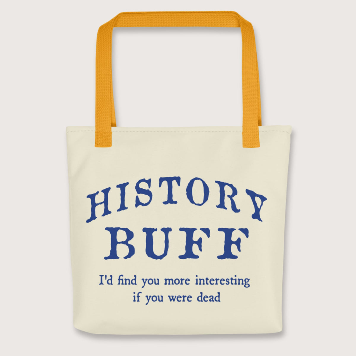 Yellow History Buff Bag - history buff gift by HistoHead