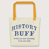 Yellow History Buff Bag - history buff gift by HistoHead