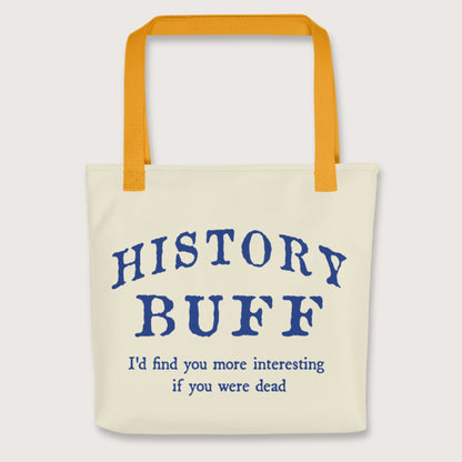 Yellow History Buff Bag - history buff gift by HistoHead