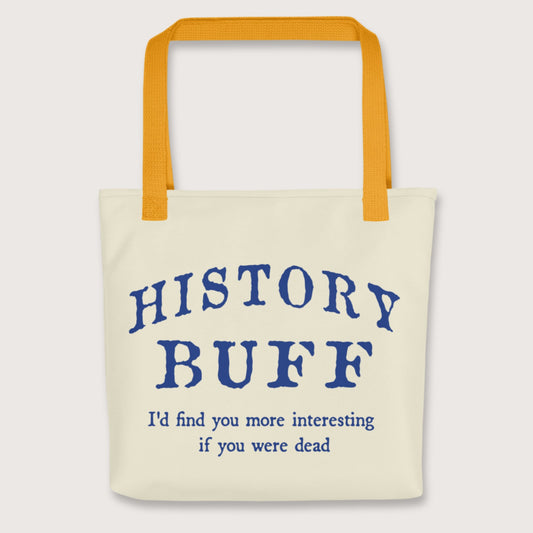 Yellow History Buff Bag - history buff gift by HistoHead