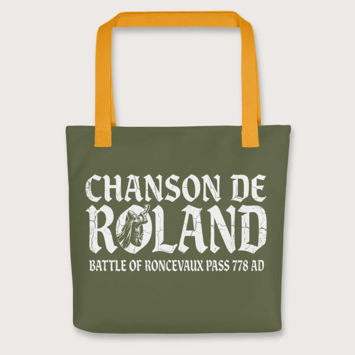 Yellow Chanson de Roland Battle of Roncevaux Bag - history buff gift by HistoHead
