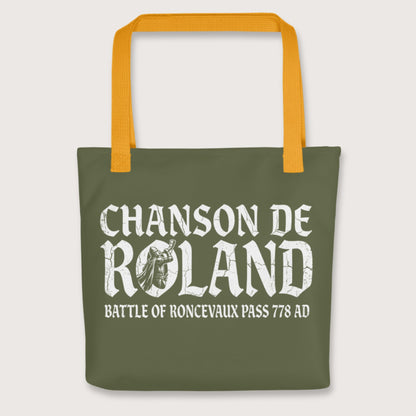 Yellow Chanson de Roland Battle of Roncevaux Bag - history buff gift by HistoHead