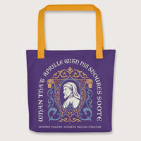 Yellow Geoffrey Chaucer Bag - history buff gift by HistoHead