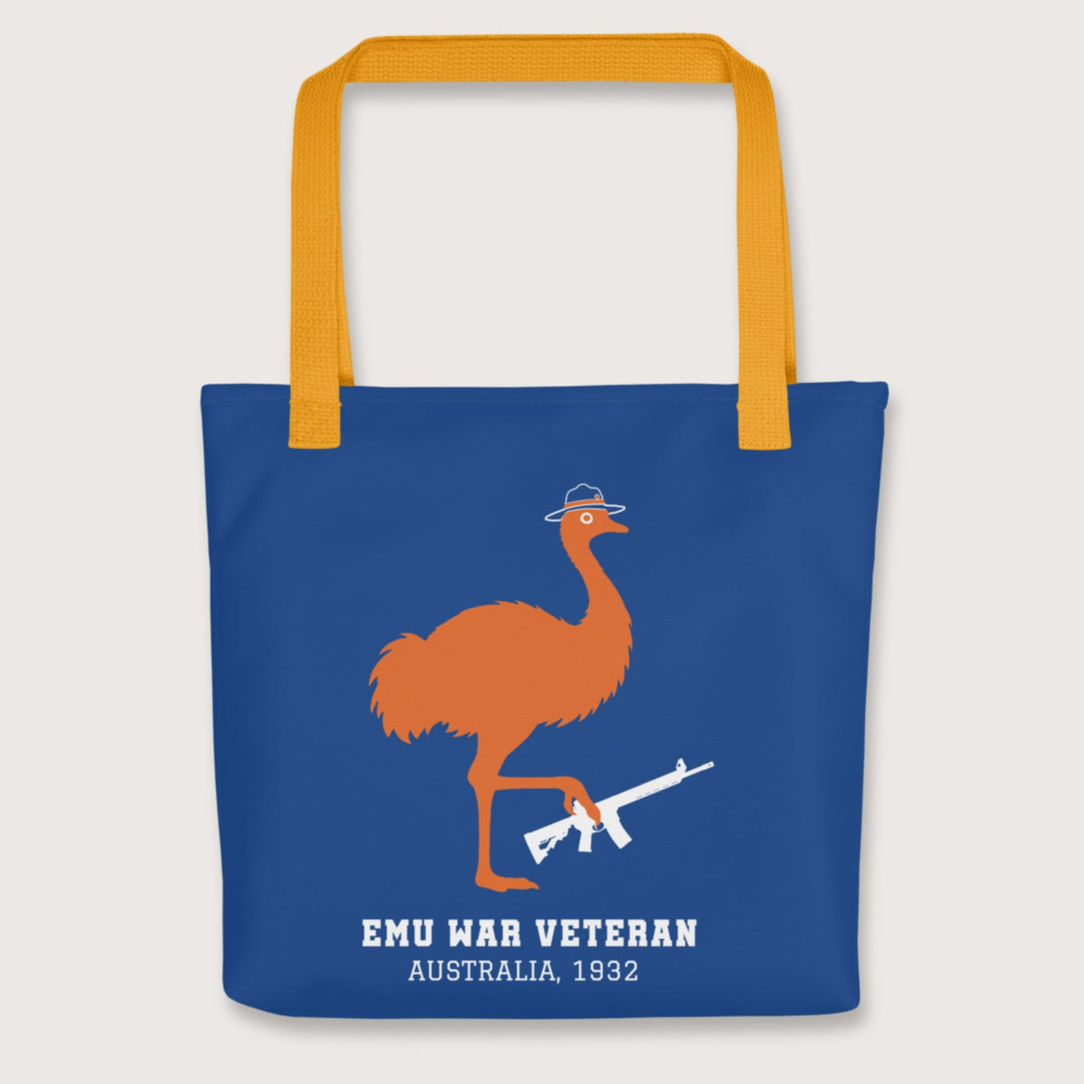 Yellow Emu War Veteran Bag - history buff gift by HistoHead