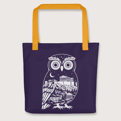 Yellow Athena Owl Bag - history buff gift by HistoHead