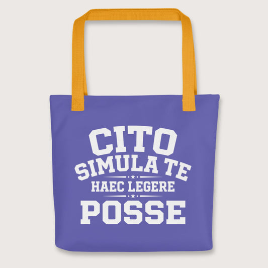 Yellow Latin Quick Pretend You Can Read This Bag - history buff gift by HistoHead