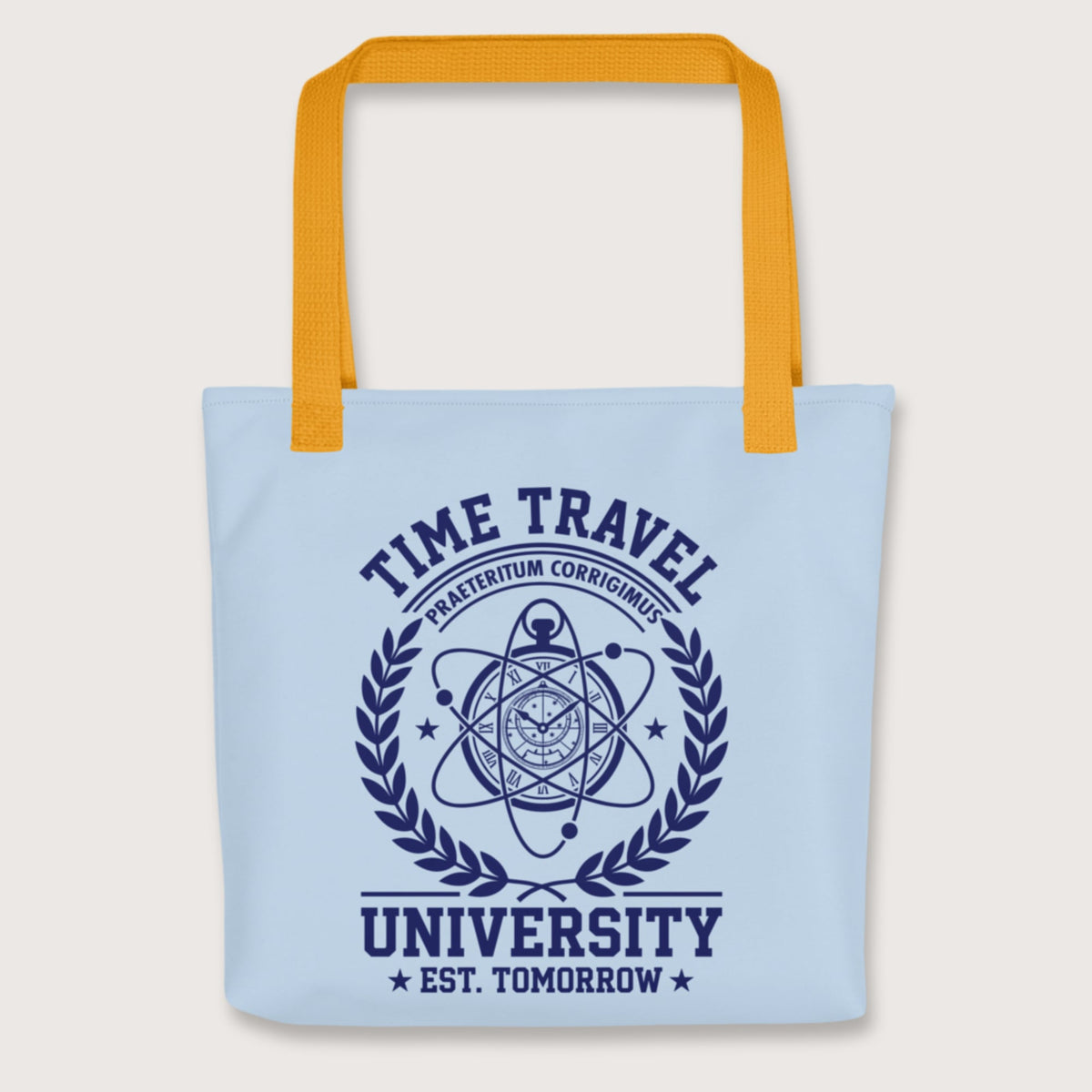 Yellow Time Travel University Bag - history buff gift by HistoHead