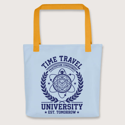 Yellow Time Travel University Bag - history buff gift by HistoHead