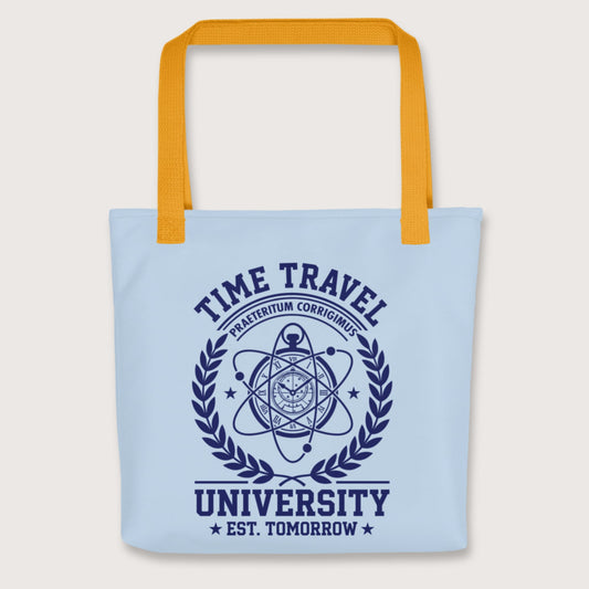 Yellow Time Travel University Bag - history buff gift by HistoHead