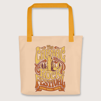 Yellow Carnac Rock Festival Bag - history buff gift by HistoHead