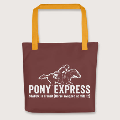 Yellow Pony Express Bag - history buff gift by HistoHead