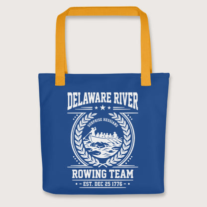 Yellow Delaware River Rowing Team Bag - history buff gift by HistoHead
