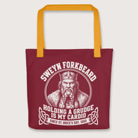 Yellow Sweyn Forkbeard Holding a Grudge Is My Cardio Bag - history buff gift by HistoHead