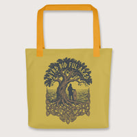 Yellow Old English Fate Is Inexorable Bag - history buff gift by HistoHead