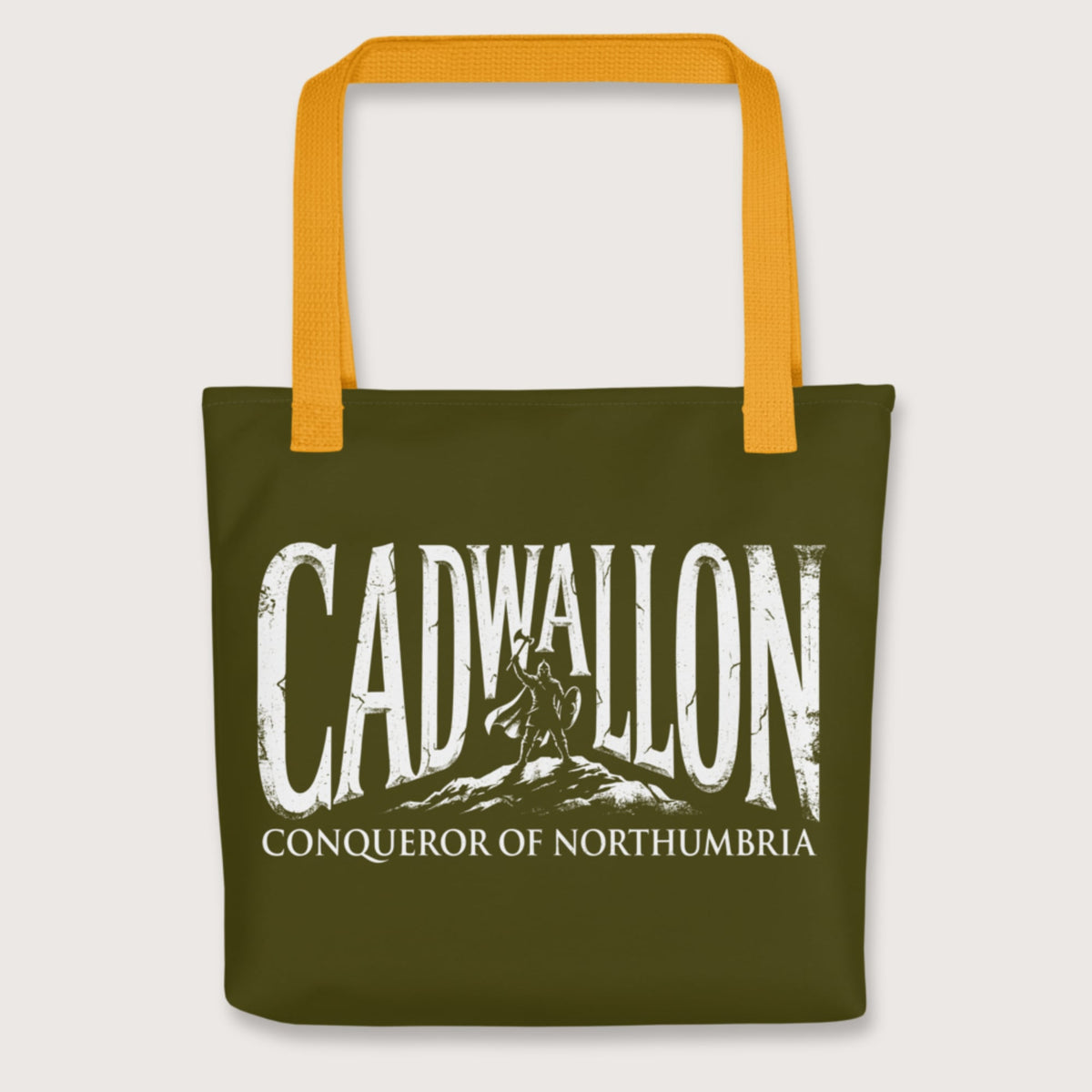 Yellow Cadwallon Conqueror of Northumbria Bag - history buff gift by HistoHead