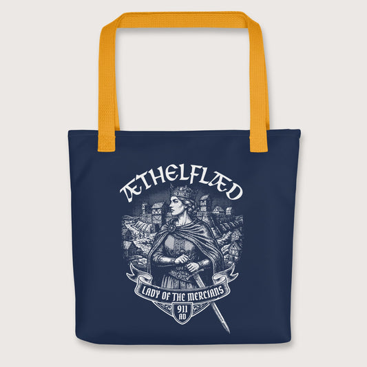 Yellow Æthelflæd Lady of the Mercians Bag - history buff gift by HistoHead
