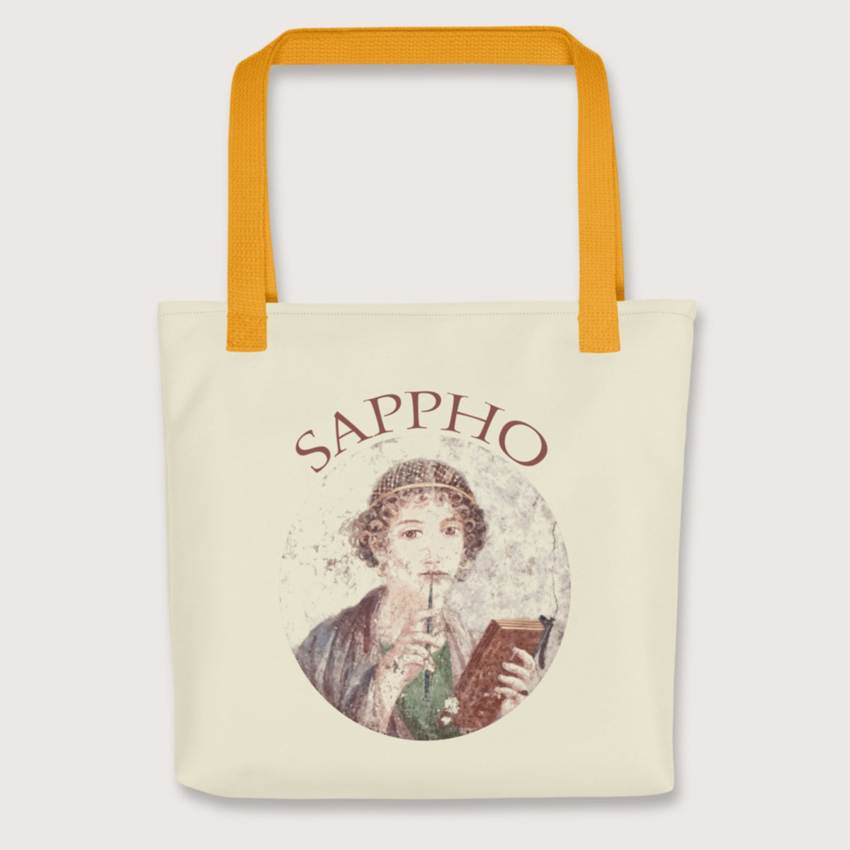 Yellow Sappho Bag - history buff gift by HistoHead