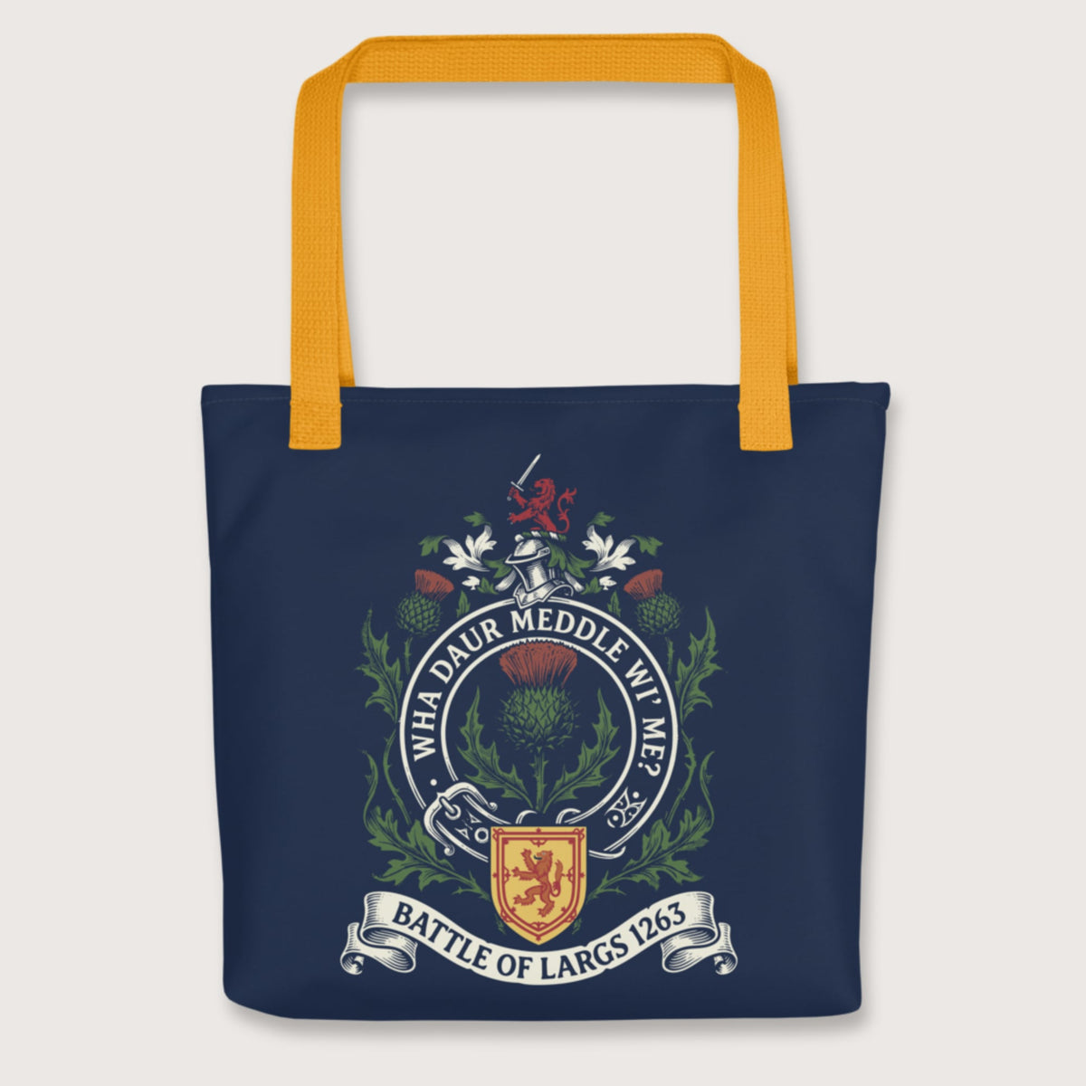 Yellow Scotland Battle of Largs 1263 Bag - history buff gift by HistoHead