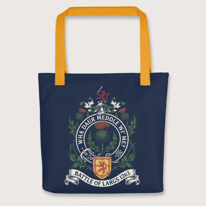 Yellow Scotland Battle of Largs 1263 Bag - history buff gift by HistoHead