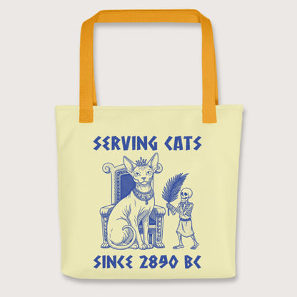 Yellow Serving Cats Since 2890 BC Bag - history buff gift by HistoHead