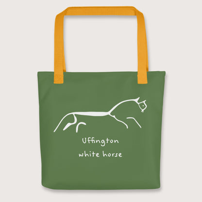 Yellow Uffington White Horse Bag - history buff gift by HistoHead