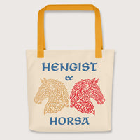 Yellow Hengist and Horsa Bag - history buff gift by HistoHead