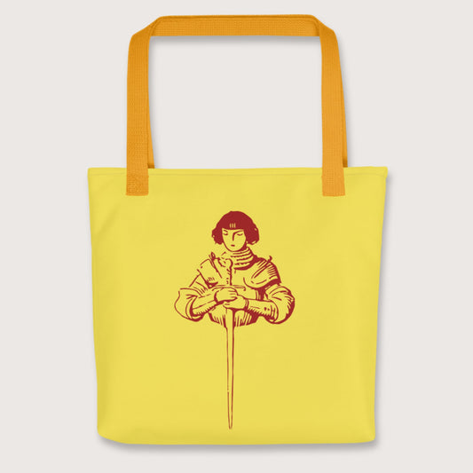 Yellow Joan of Arc Stamp Bag - history buff gift by HistoHead