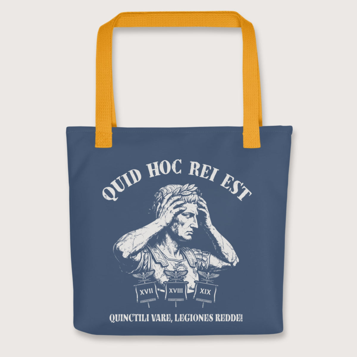 Yellow Augustus What the Hell Is This Latin Bag - history buff gift by HistoHead