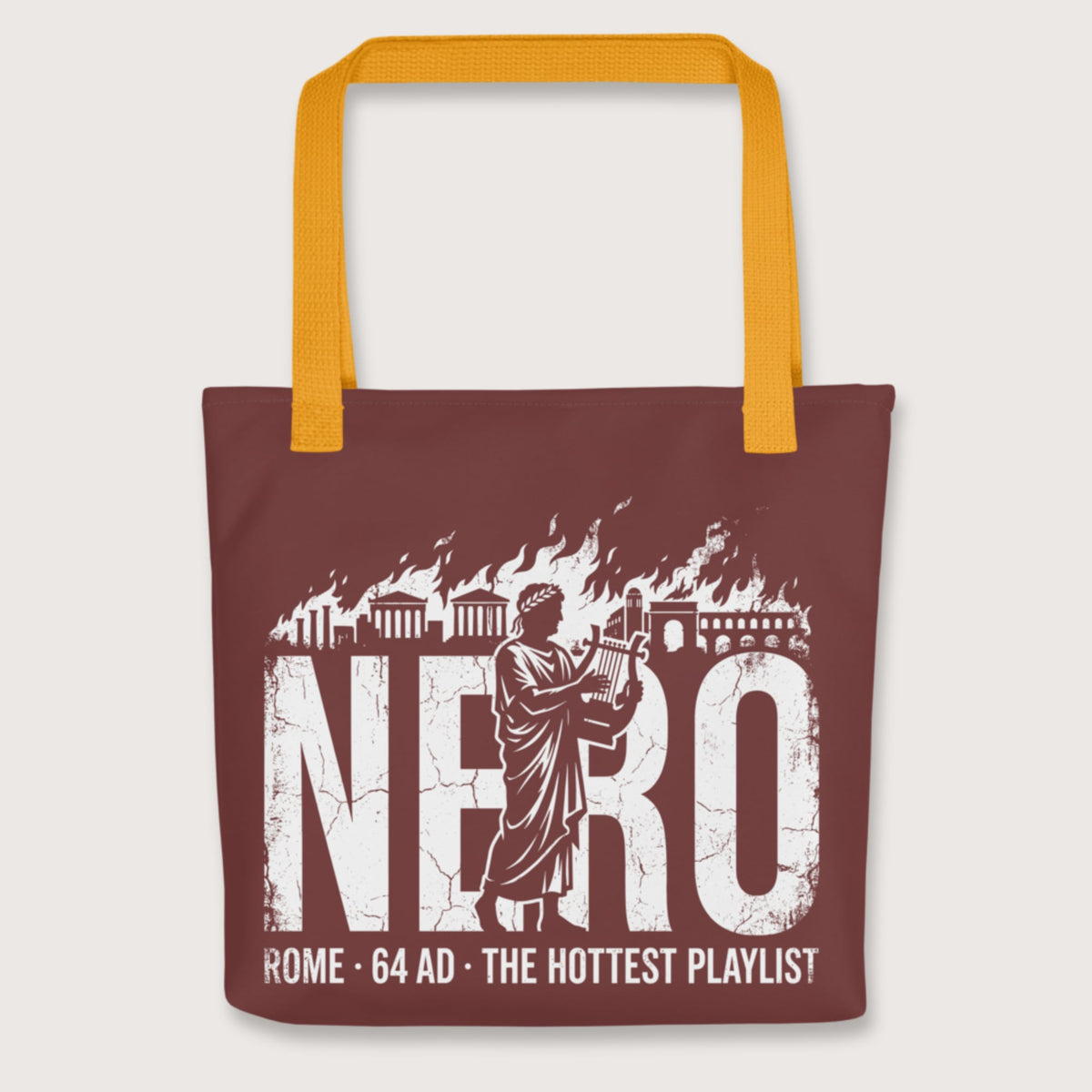 Yellow Nero's Hottest Playlist Bag - history buff gift by HistoHead