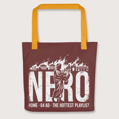 Yellow Nero's Hottest Playlist Bag - history buff gift by HistoHead