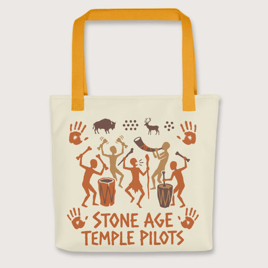 Yellow Stone Age Temple Pilots Bag - history buff gift by HistoHead