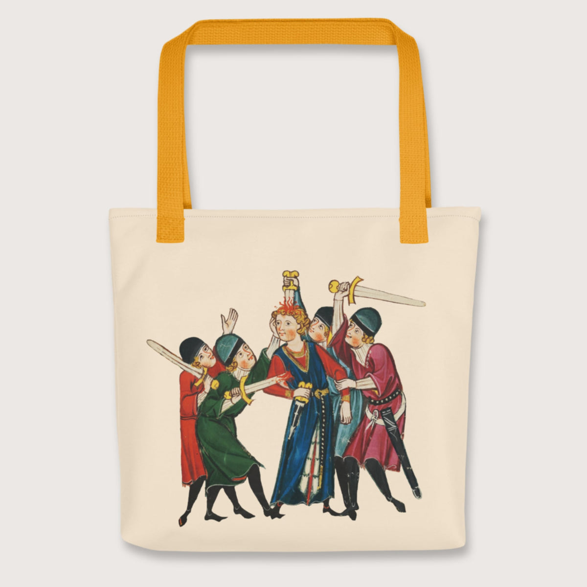 Yellow Medieval Positivity Bag - history buff gift by HistoHead