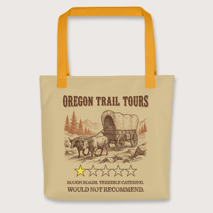 Yellow Oregon Trail Tours Review Bag - history buff gift by HistoHead