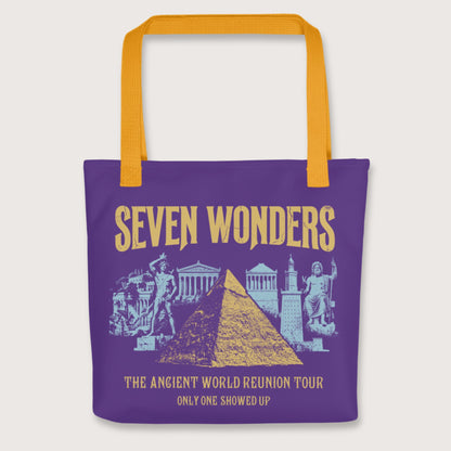 Yellow Seven Wonders Reunion Tour Bag - history buff gift by HistoHead