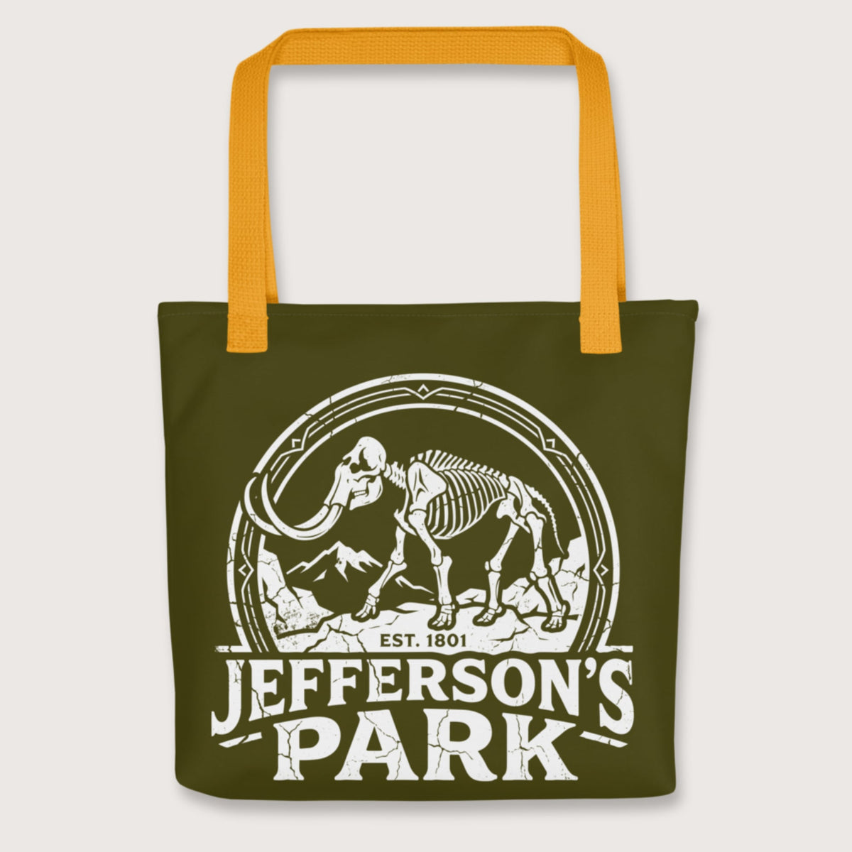 Yellow Jefferson's Park Bag - history buff gift by HistoHead