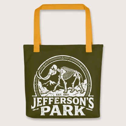 Yellow Jefferson's Park Bag - history buff gift by HistoHead