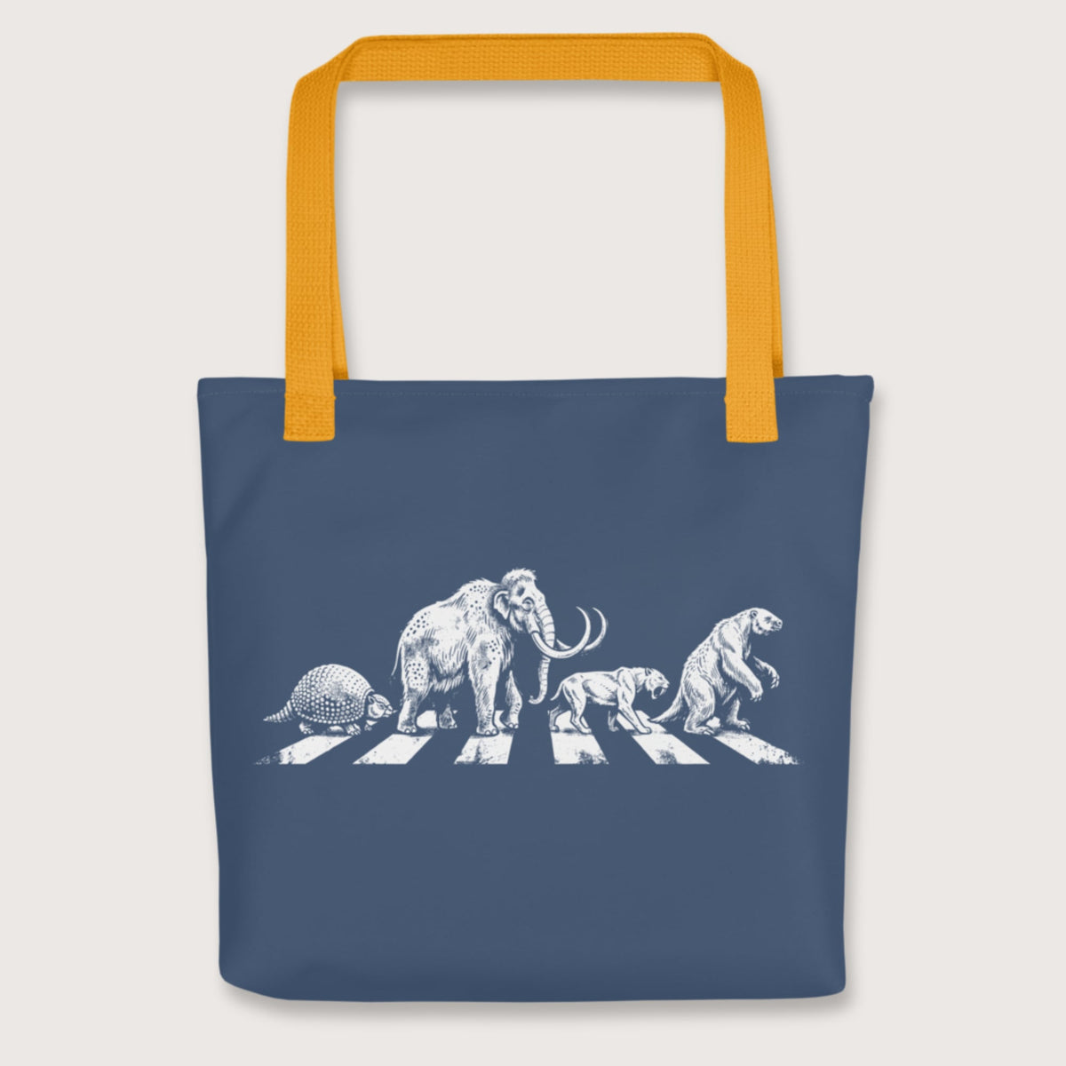 Yellow Pleistocene Road Bag - history buff gift by HistoHead