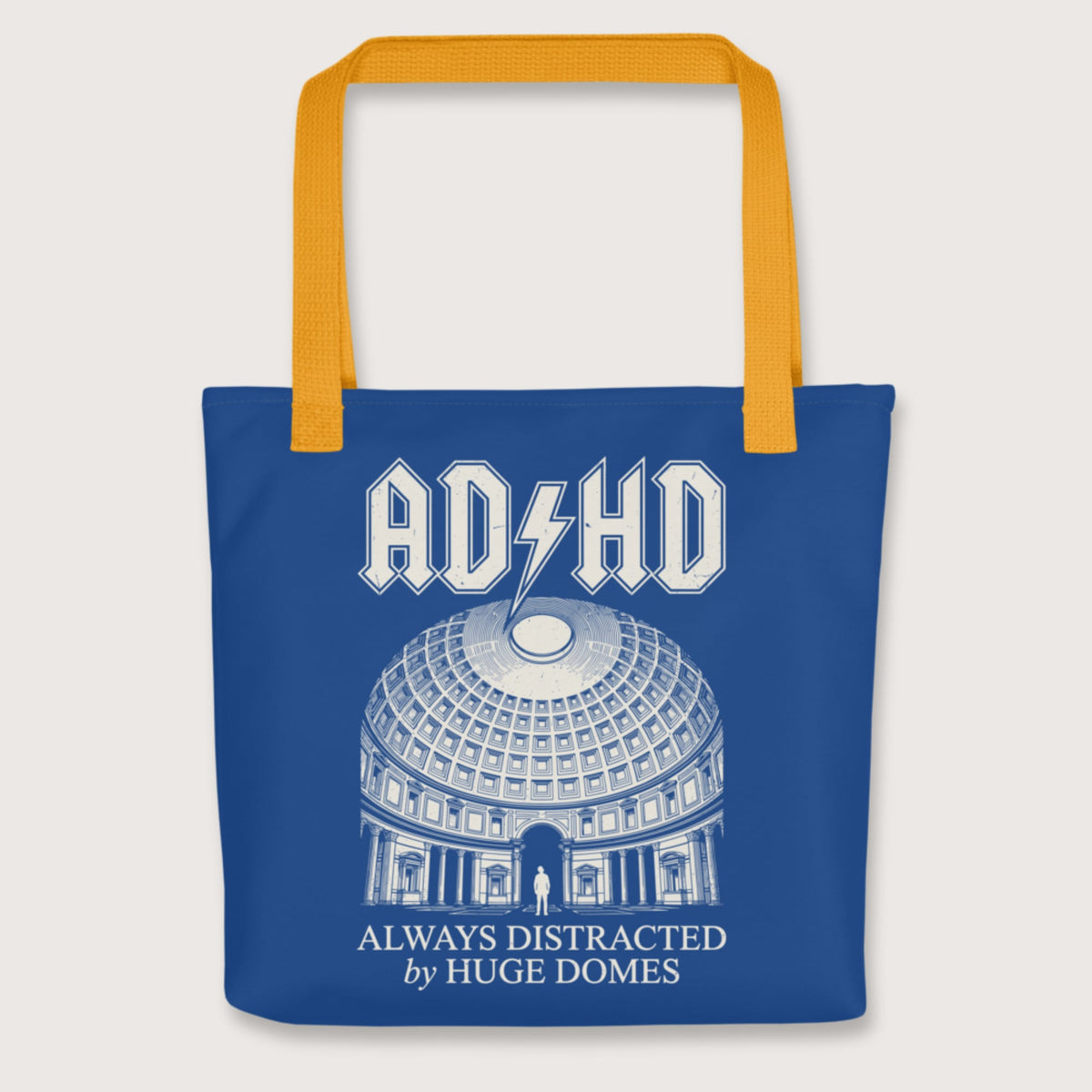 Yellow Always Distracted by Huge Domes Bag - history buff gift by HistoHead
