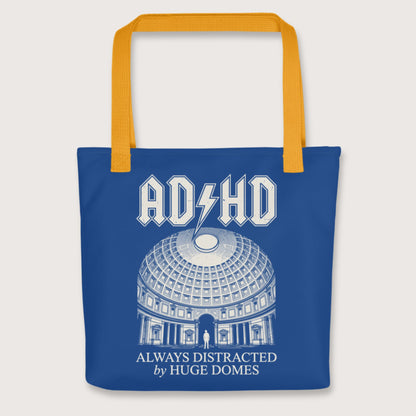 Yellow Always Distracted by Huge Domes Bag - history buff gift by HistoHead
