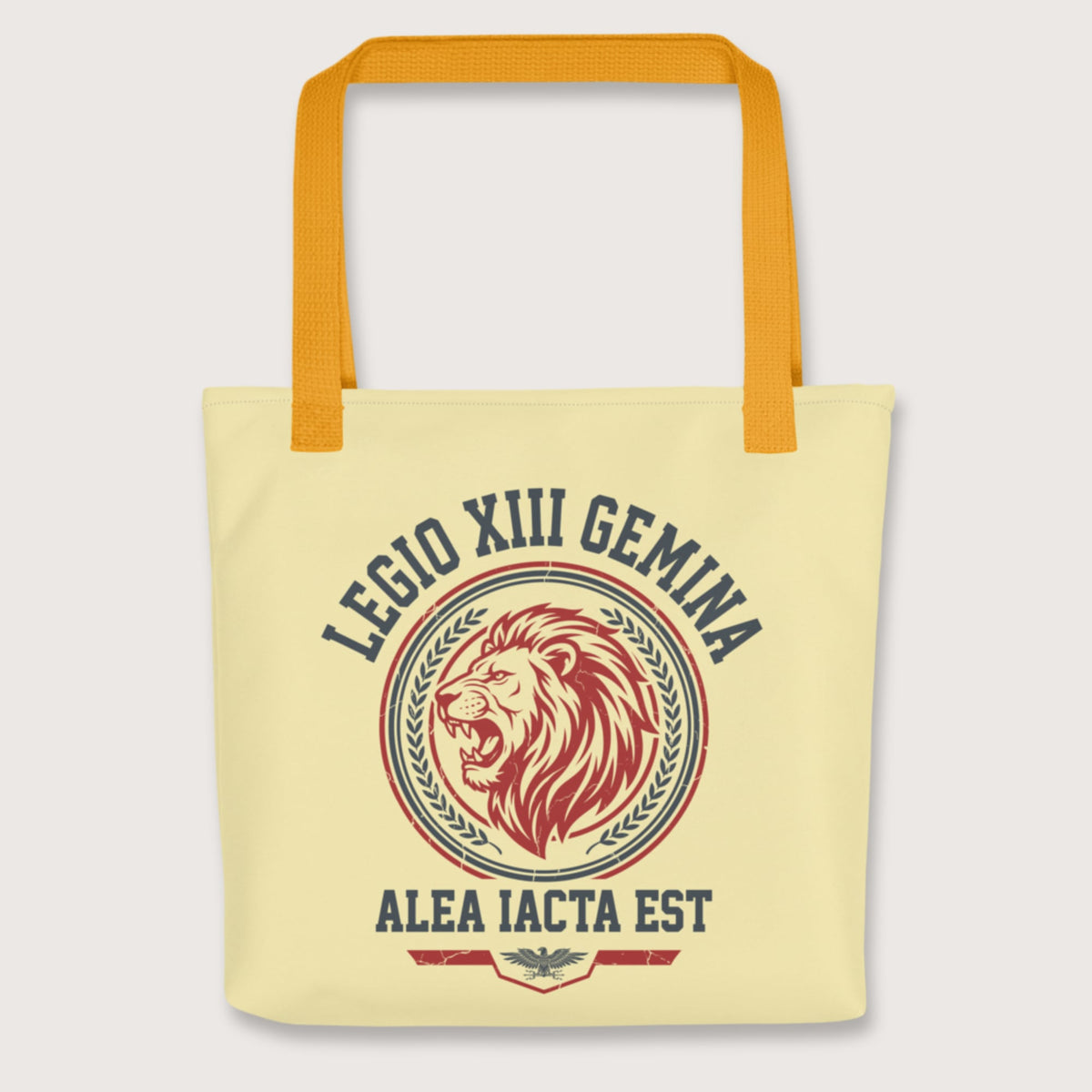 Yellow Legio XIII Gemina Alea Iacta Est Bag - history buff gift by HistoHead
