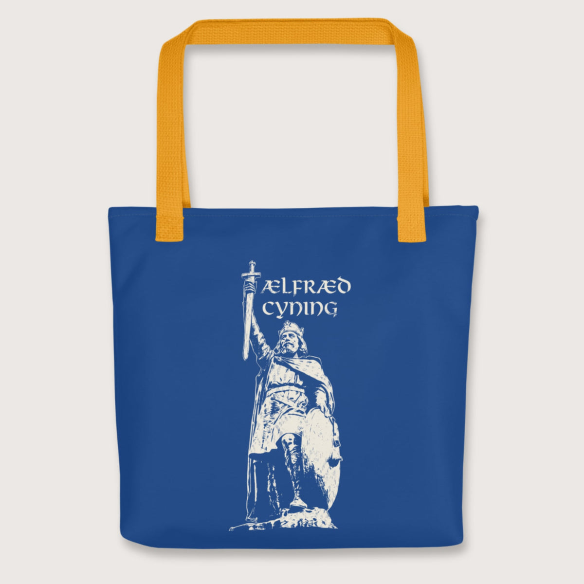 Yellow Alfred the Great Bag - history buff gift by HistoHead