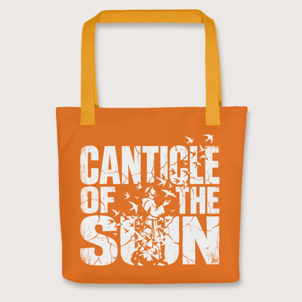 Yellow Canticle of the Sun Saint Francis of Assisi Birds Bag - history buff gift by HistoHead