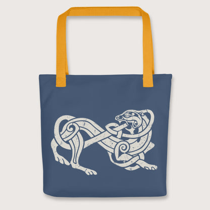 Yellow Norse Lion Bag - history buff gift by HistoHead