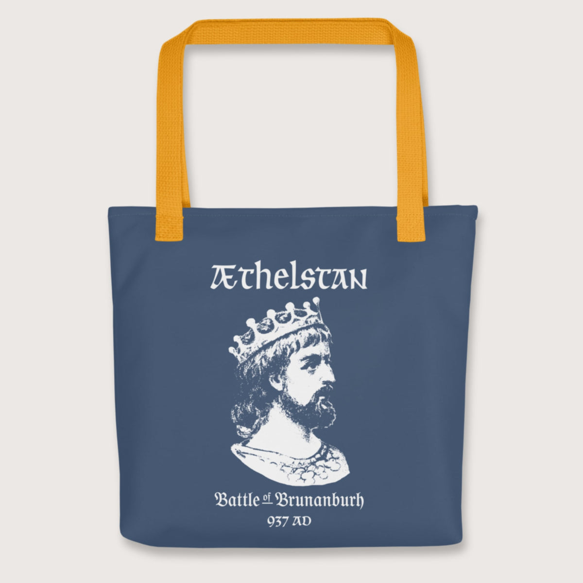 Yellow Æthelstan Battle of Brunanburh Bag - history buff gift by HistoHead
