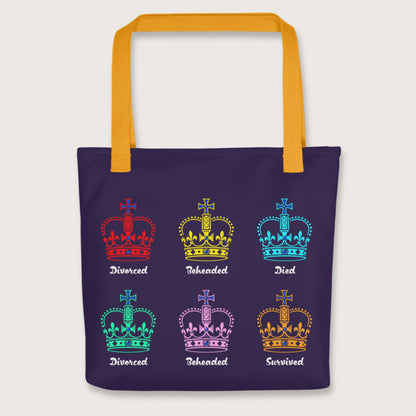 Yellow Six Queens Bag - history buff gift by HistoHead