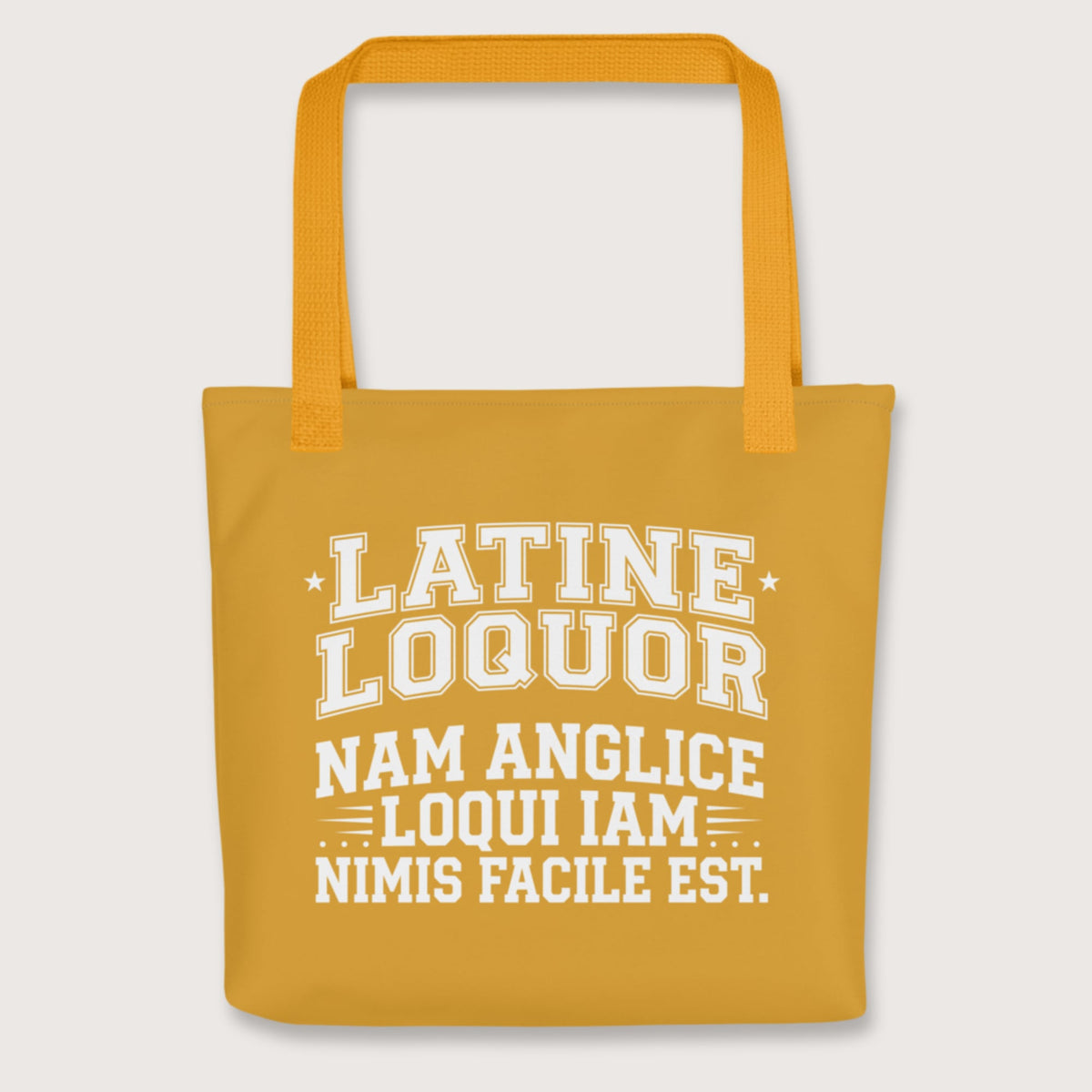 Yellow I Speak Latin Because English Is Too Easy Now Bag - history buff gift by HistoHead