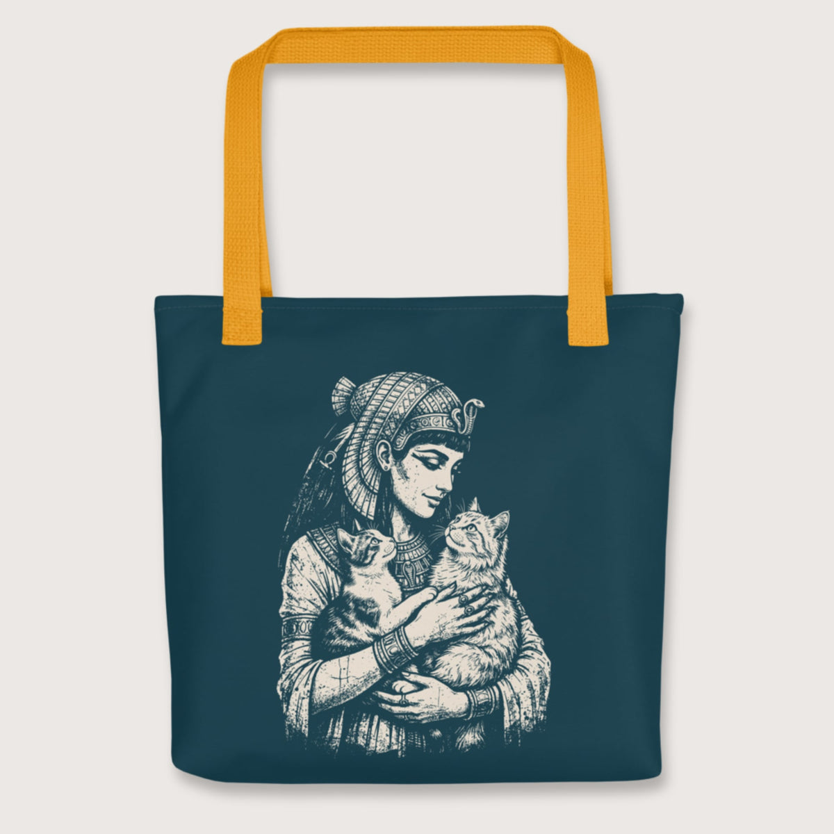 Yellow Cleopatra's Cats Bag - history buff gift by HistoHead