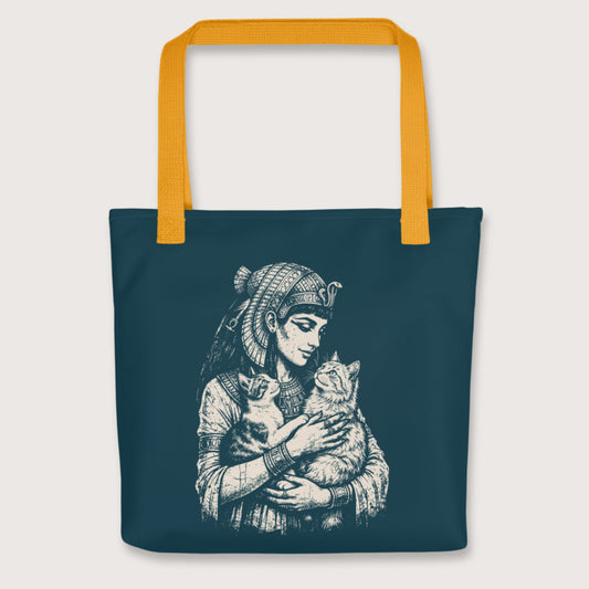 Yellow Cleopatra's Cats Bag - history buff gift by HistoHead