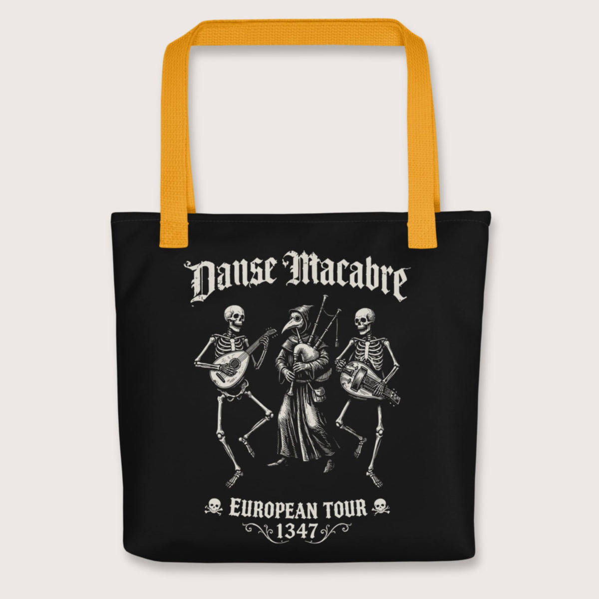 Yellow Danse Macabre European Tour Bag - history buff gift by HistoHead