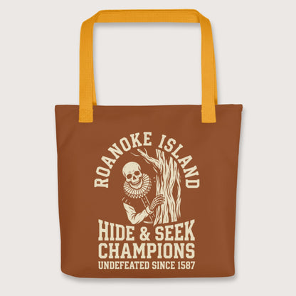 Yellow Roanoke Island Hide & Seek Bag - history buff gift by HistoHead